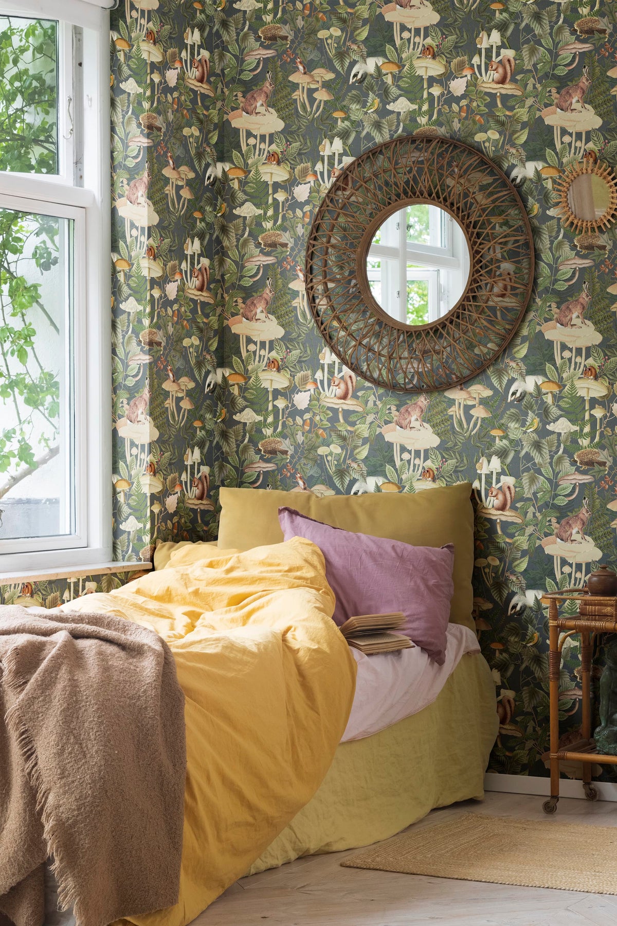 Wildlife Creek, Forest Green Mural Wallpaper - room preview 03