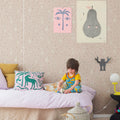 Bunny Field, Pink Mural Wallpaper - room preview 03