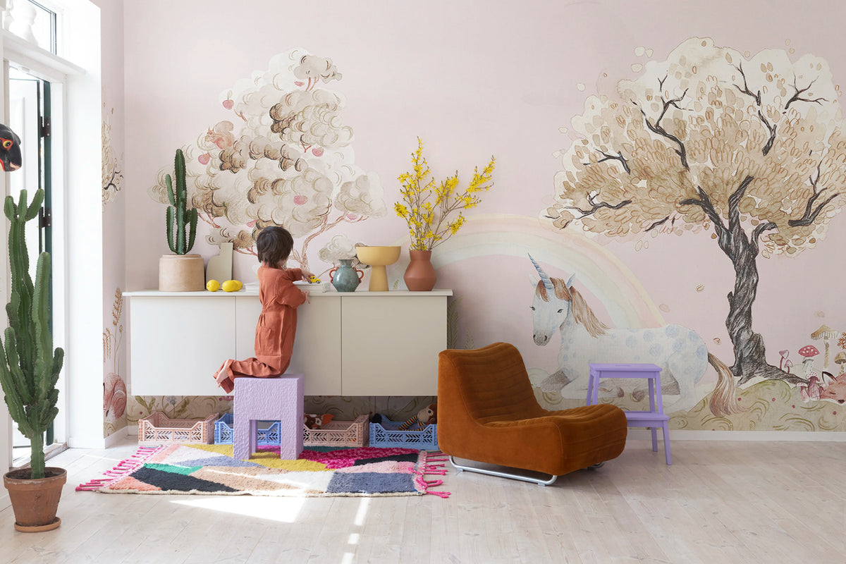 Unicorn Dream, Bubblegum Mural Wallpaper - room preview 03