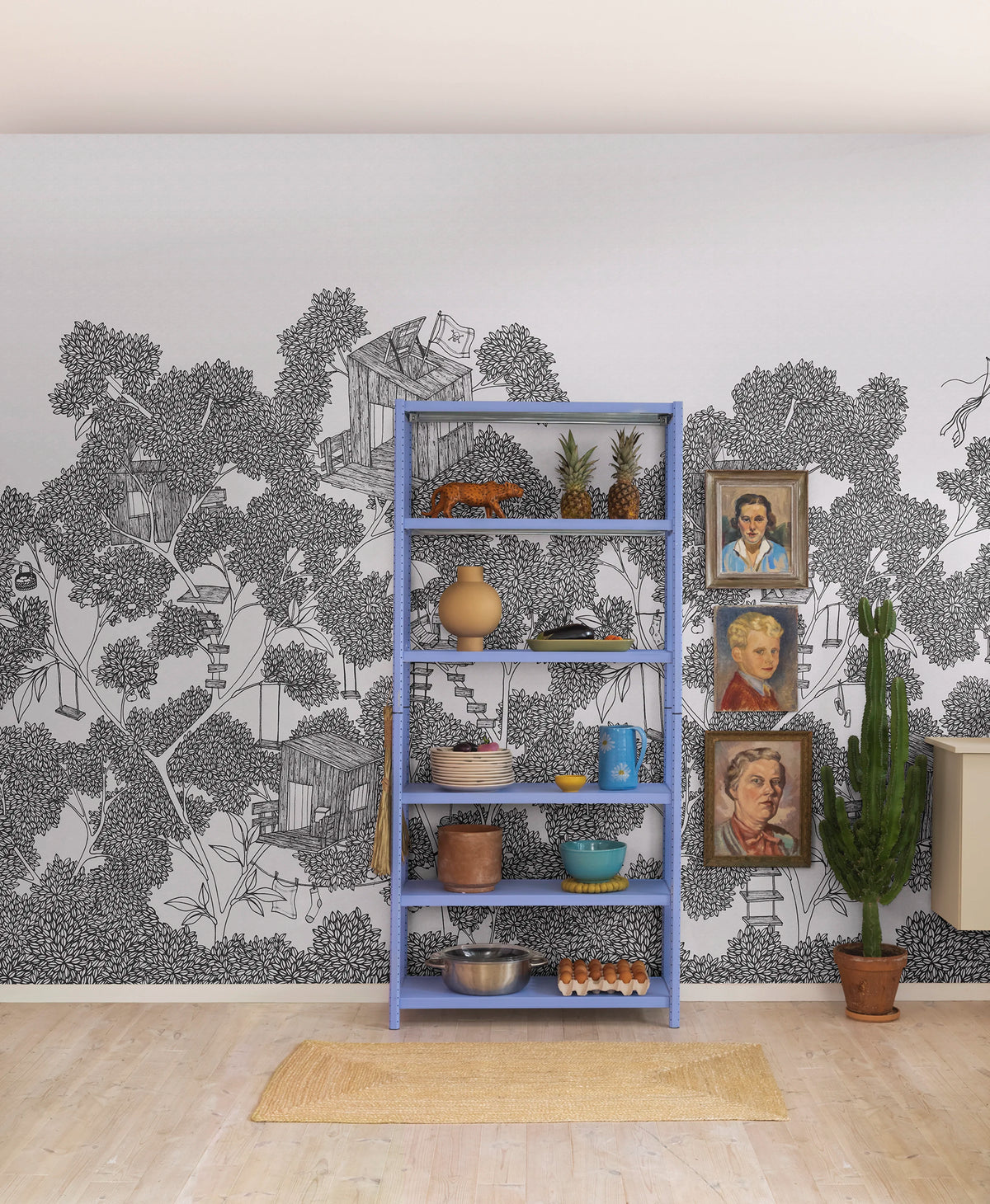 Playground, Graphite Mural Wallpaper - room preview 03