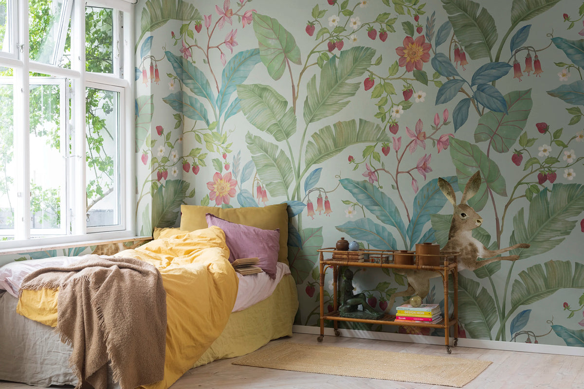 Strawberry Field, Summer Mural Wallpaper - room preview 03