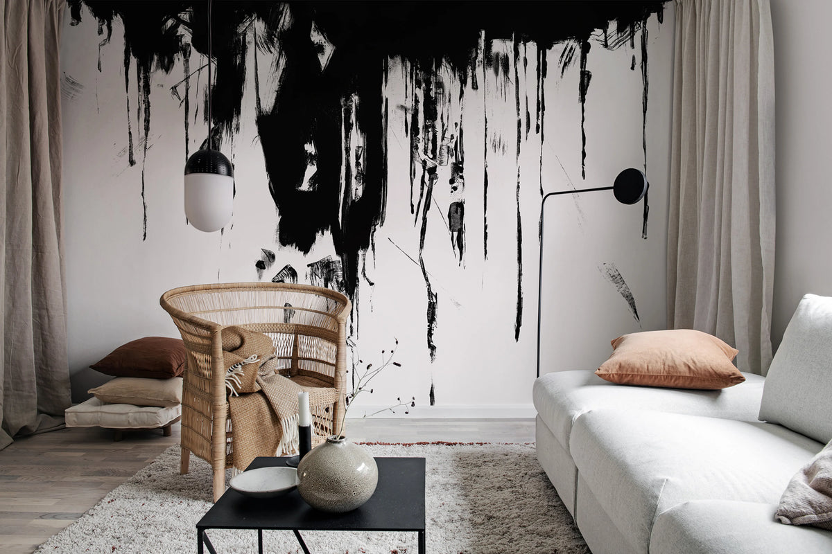 Direction graphite Mural Wallpaper - room preview 03