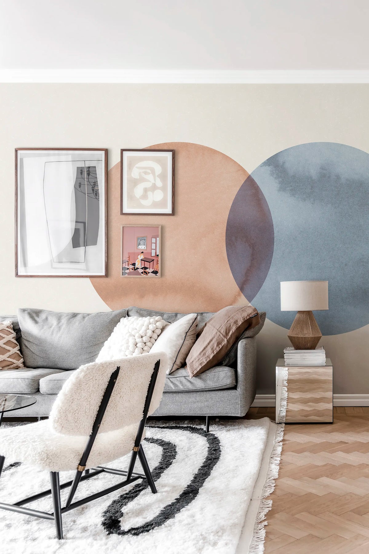 Eclipse, Red Blue Mural Wallpaper - room preview 03