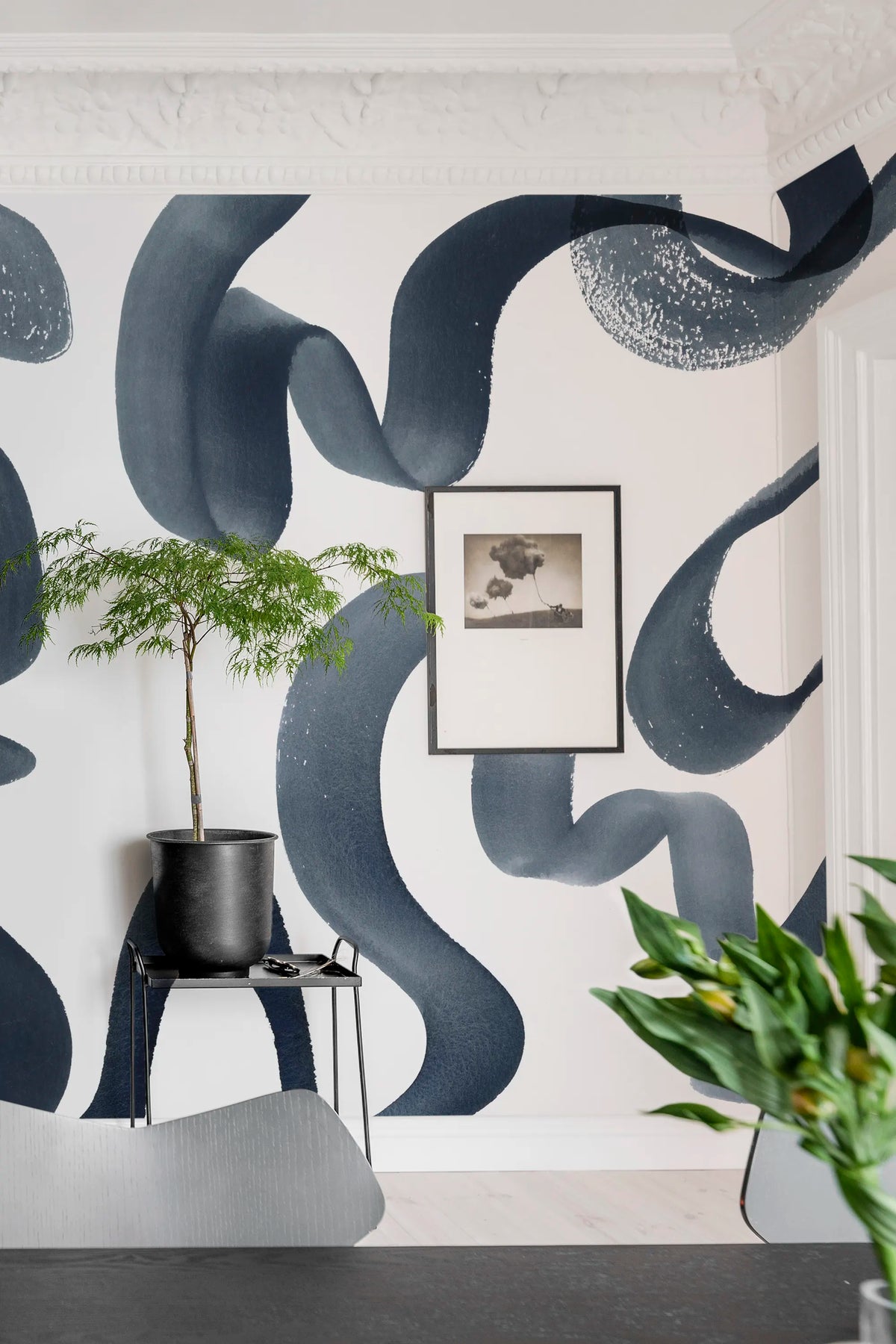 Waves, Ink Mural Wallpaper - room preview 03