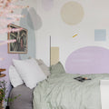 Geometry, Lilac Mural Wallpaper - room preview 03
