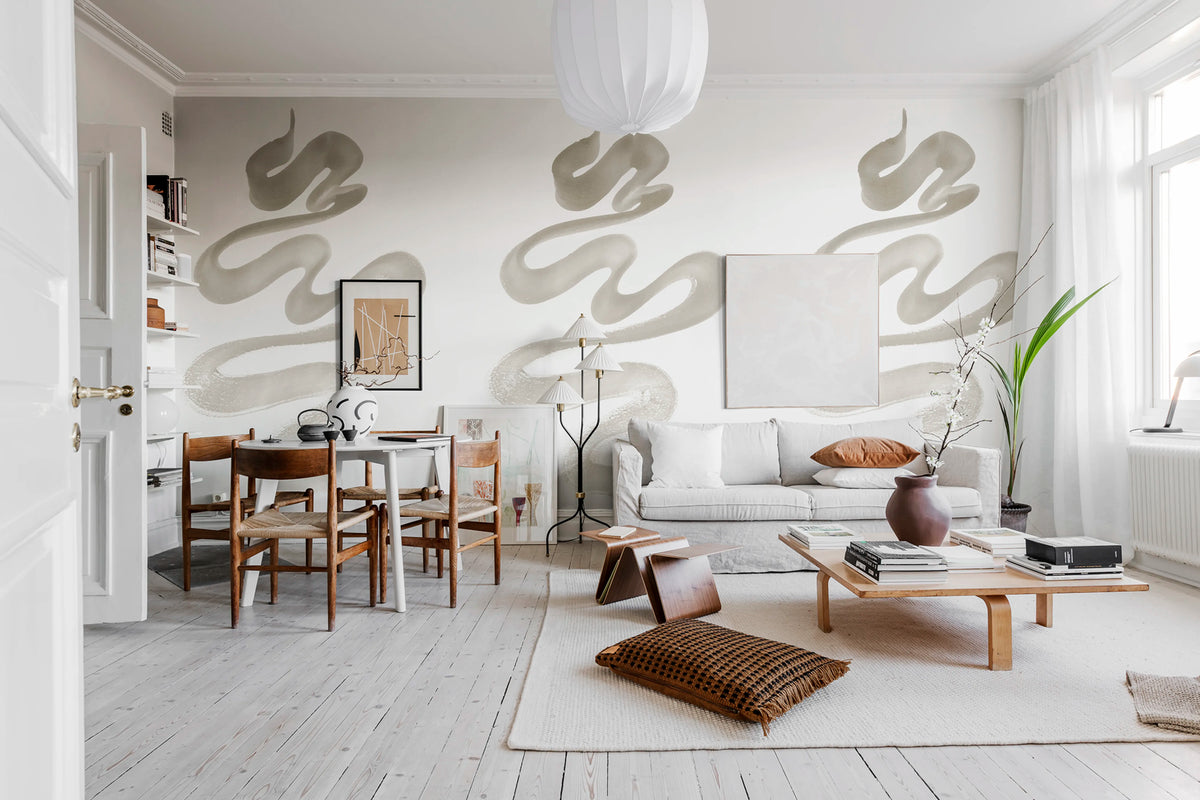 Stroke Sand Mural Wallpaper - room preview 03