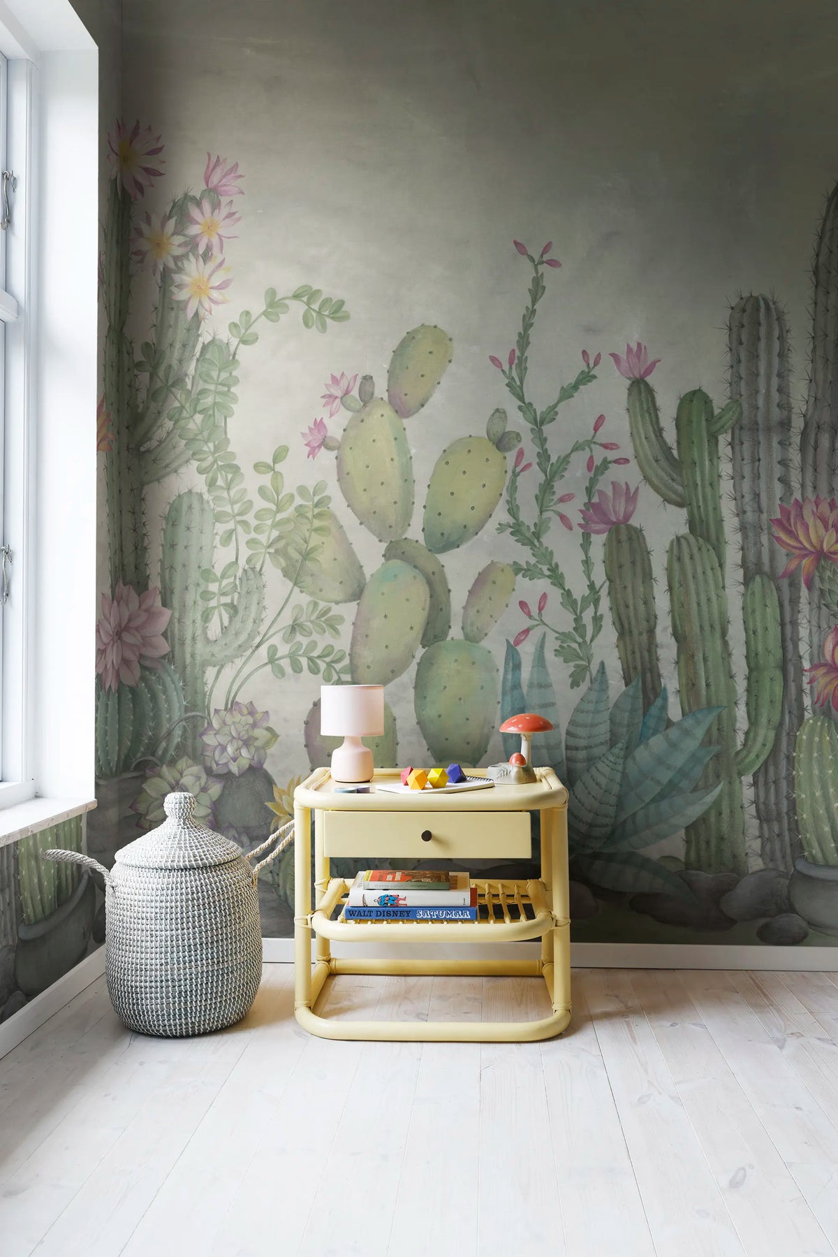 Playfull Cactus, Summer Mural Wallpaper - room preview 03