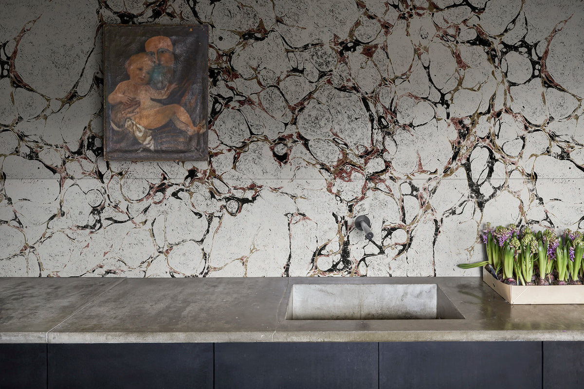 Romberg, Graphite Mural Wallpaper - room preview 03