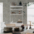 Small Patinated Diamonds Salt n Pepper Mural Wallpaper - room preview 03