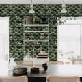 Petite Peackock Plumage, Jade Mural Wallpaper - room preview 03