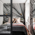Opulence Lines, Graphite Mural Wallpaper - room preview 03