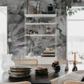 Paper Mache, Graphite Mural Wallpaper - room preview 03