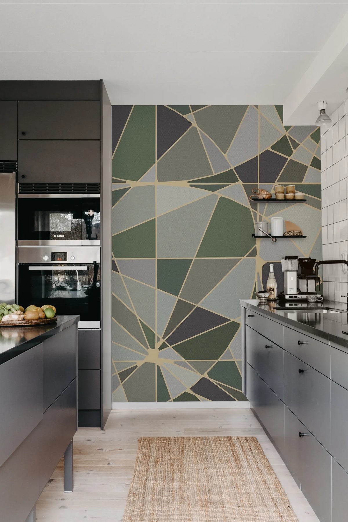 Facet, Moss Mural Wallpaper - room preview 03