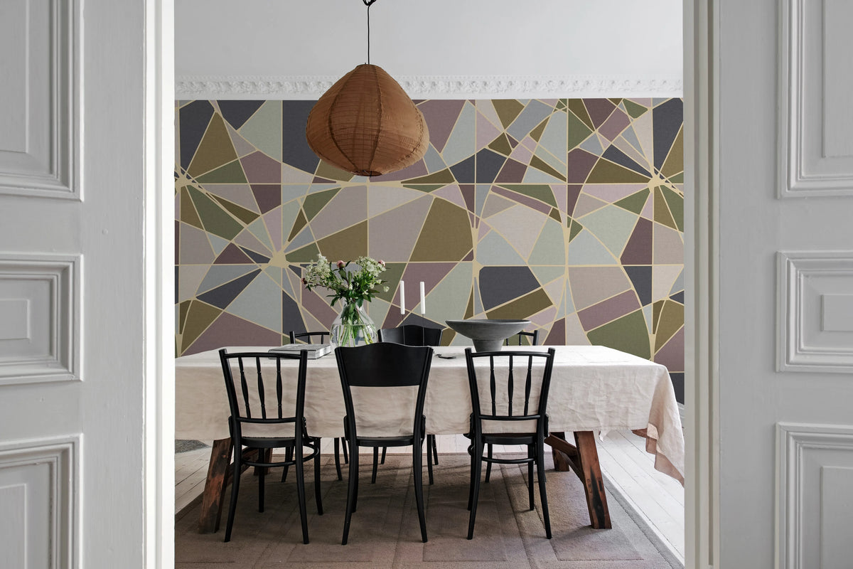 Facet, Retro Mural Wallpaper - room preview 03