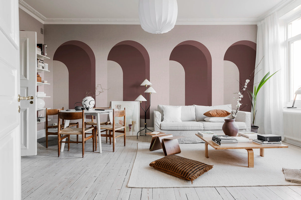 Arch, Pink Mural Wallpaper - room preview 03