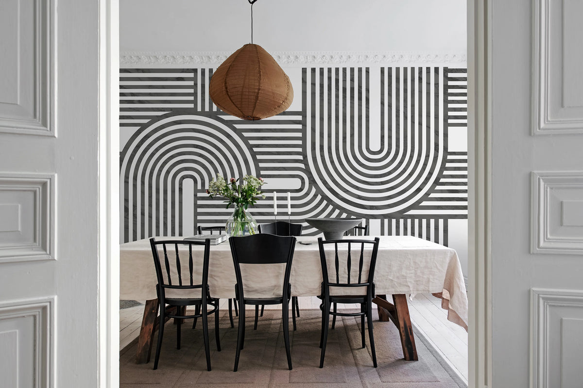 Twine, Graphite Mural Wallpaper - room preview 03
