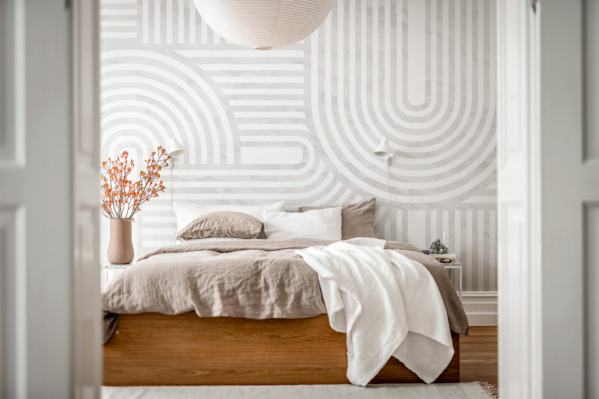 Twine, Gray Mural Wallpaper - room preview 03