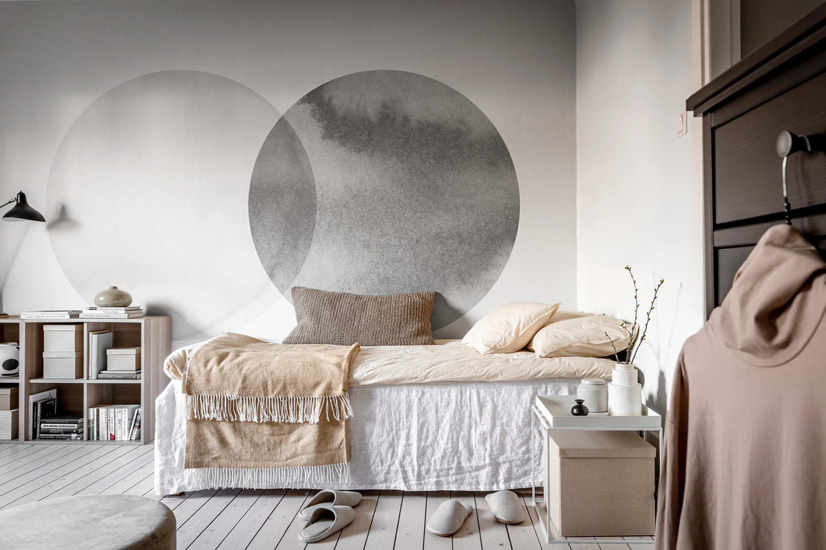 Eclipse, Graphite Mural Wallpaper - room preview 03
