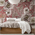 Spring Flower, Rust Mural Wallpaper - room preview 03