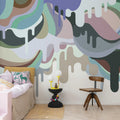 Dripping Ice Cream Retro Mural Wallpaper - room preview 03