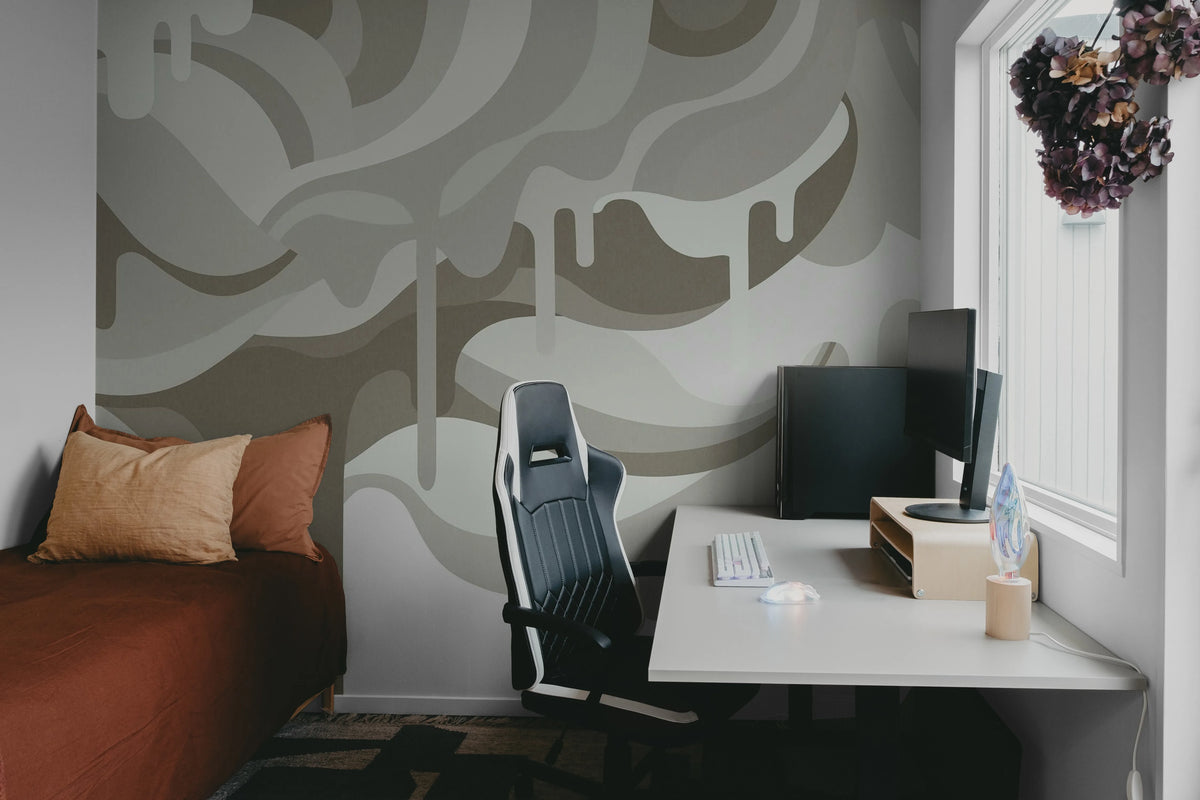 Dripping Ice Cream Sand Mural Wallpaper - room preview 03