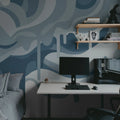 Dripping Ice Cream Blue Mural Wallpaper - room preview 03