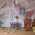 Dripping Ice Cream Pink Mural Wallpaper - room preview 03