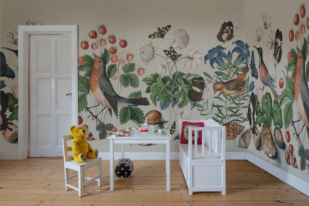 Flora and Fauna, Color Mural Wallpaper - room preview 03