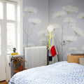 Dara, Dusty Blue Mural Wallpaper - room preview 03