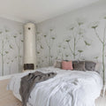 Dara, White Mural Wallpaper - room preview 03