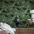 Chestnut, Green Mural Wallpaper - room preview 03