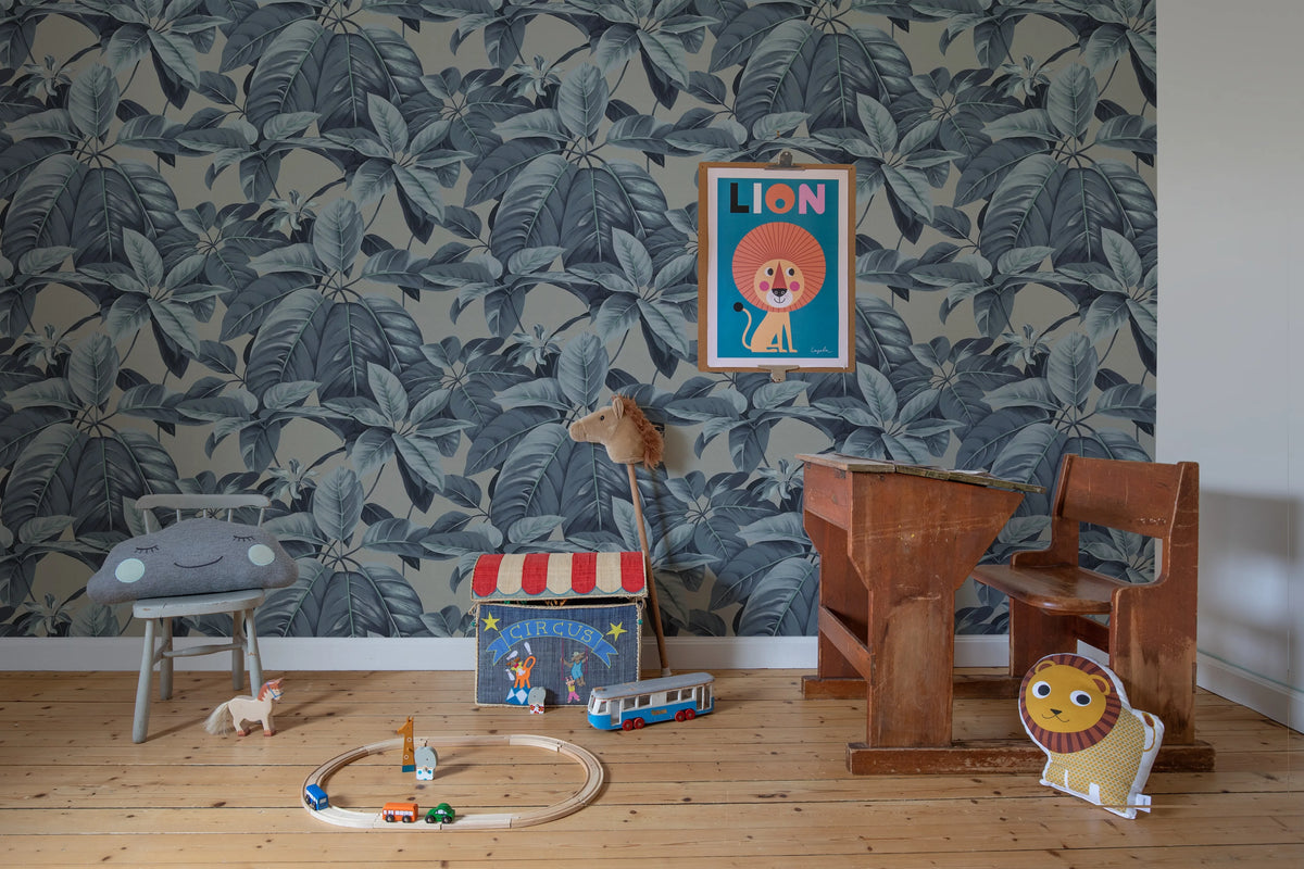 Chestnut, Blue Mural Wallpaper - room preview 03