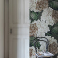 Hydrangea, Midnight Mural Wallpaper - room preview 03