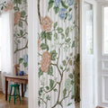 Rose Stripe, White Mural Wallpaper - room preview 03