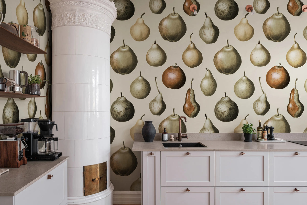 Vintage Pear, Vintage Mural Wallpaper - room preview 03