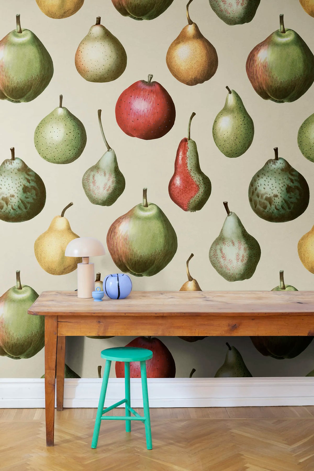 Vintage Pear, Happy Mural Wallpaper - room preview 03