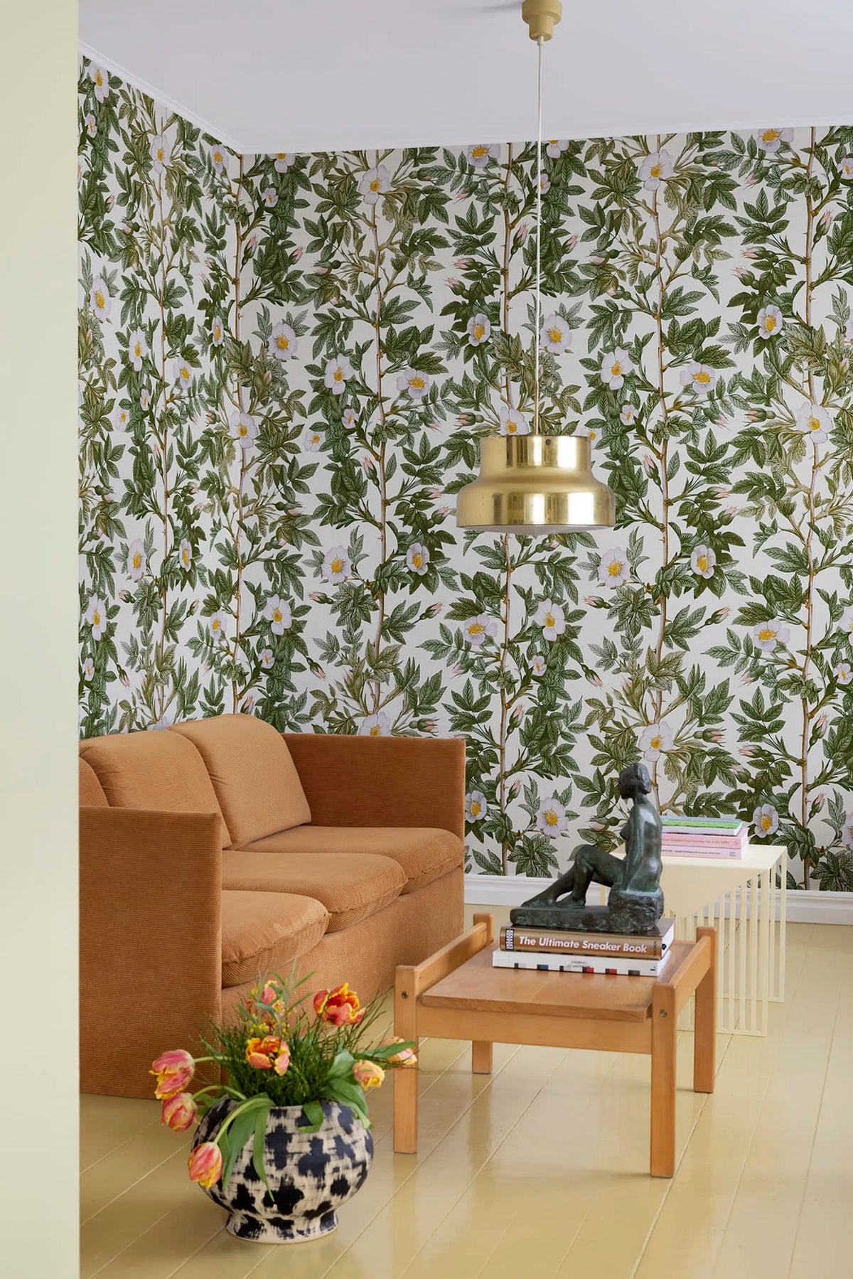 Rose Hip, Green Mural Wallpaper - room preview 03