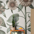 Sunflower, Peach Mural Wallpaper - room preview 03