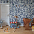 Rose Hip, Blue Mural Wallpaper - room preview 03