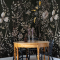 Silk Floral, Midnight Mural Wallpaper - room preview 03