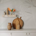 Silk Shadows, White Mural Wallpaper - room preview 03
