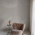Stripes by Hand, Sand Mural Wallpaper - room preview 03