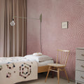 Wiggly Dots, Pink Mural Wallpaper - room preview 03