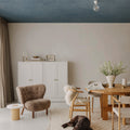 Wiggly Dots, Blue Mural Wallpaper - room preview 03