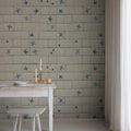 Flight of Tiles, Blue Mural Wallpaper - room preview 03