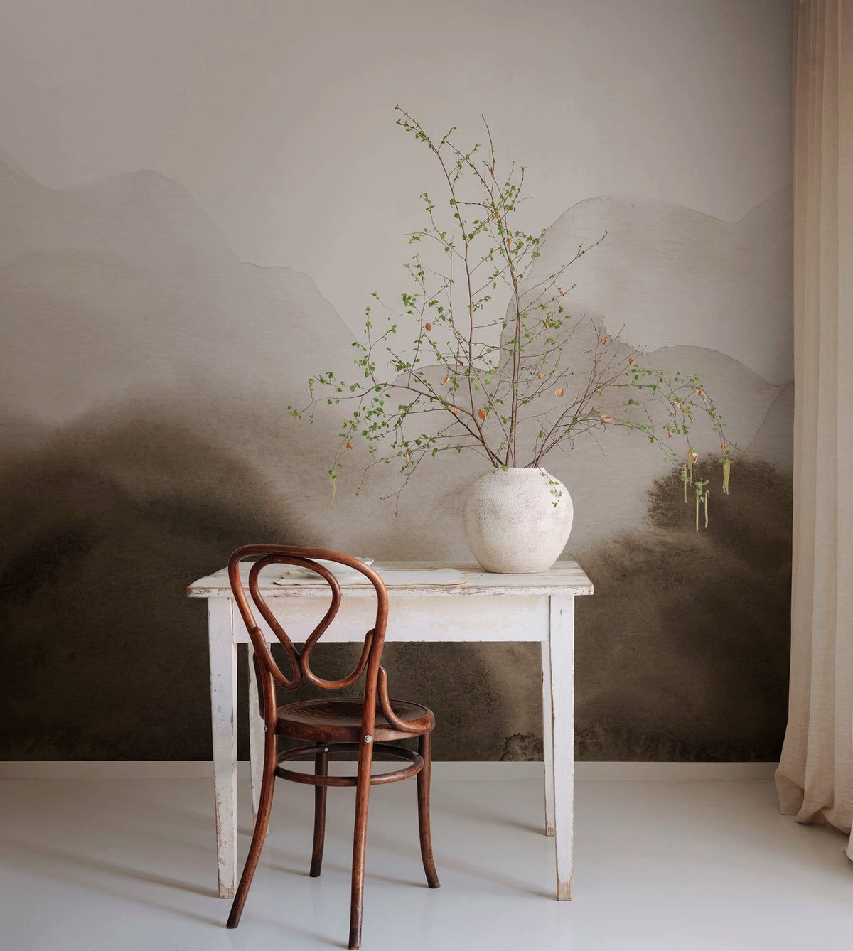 Flowing Hills, Brown Mural Wallpaper - room preview 03