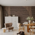 Woodline, Teak Mural Wallpaper - room preview 03