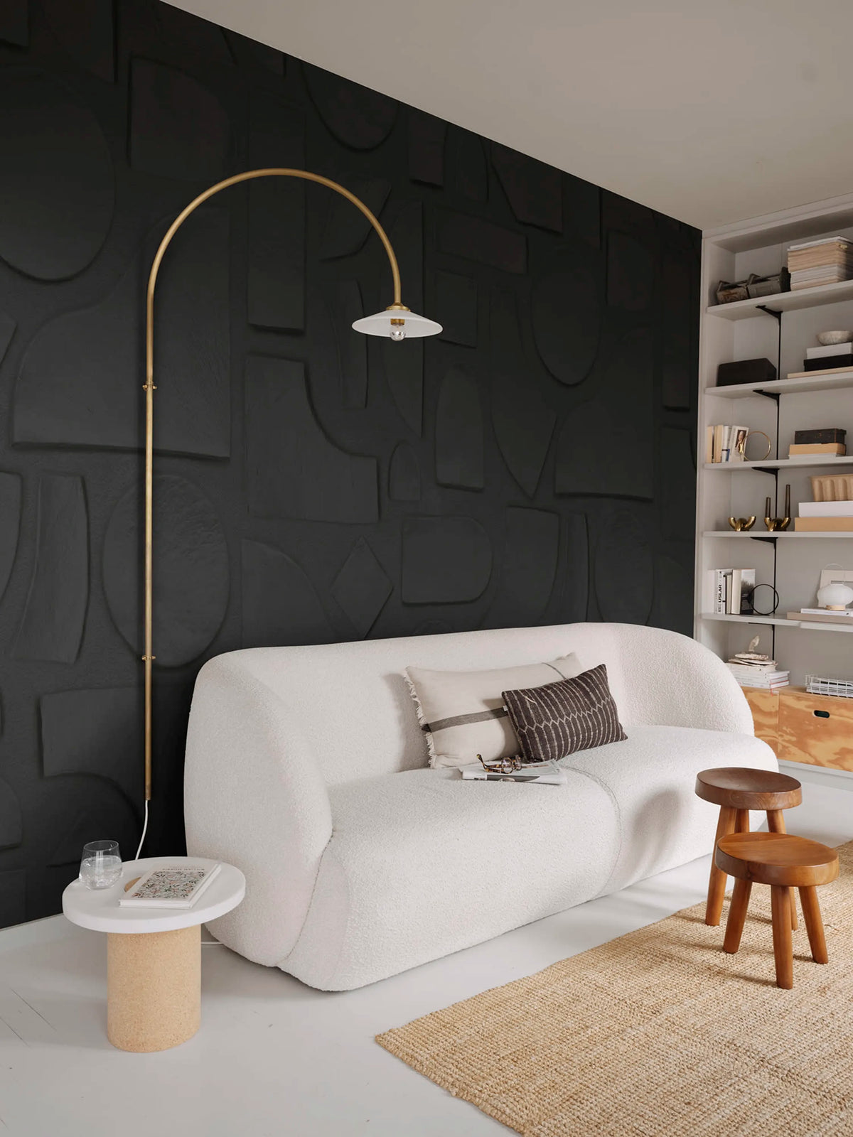 Clay Figures, Graphite Mural Wallpaper - room preview 03