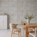 Craft Tiles, White Mural Wallpaper - room preview 03