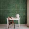 Craft Tiles, Emerald Mural Wallpaper - room preview 03